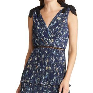 Lulu's Floral Tiered Ruffle Chiffon Dress